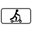 Дорожный знак 8.27 «Лица, использующие для  передвижения средства  индивидуальной мобильности» (металл 0,8 мм, II типоразмер: 350х700 мм, С/О пленка: тип А инженерная)